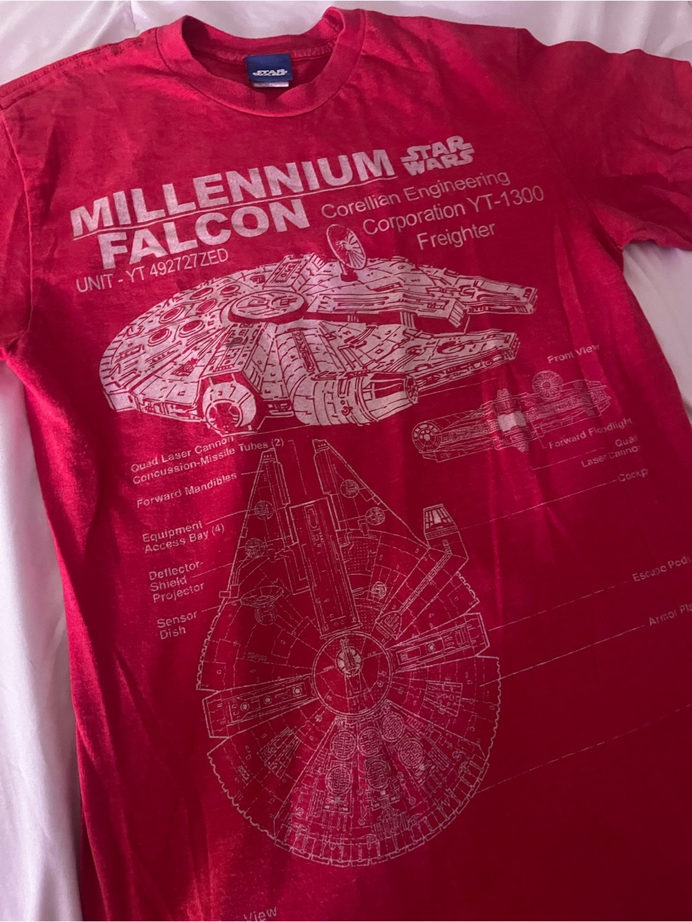 Star Wars Millennium Falcon Graphic Tee - Red